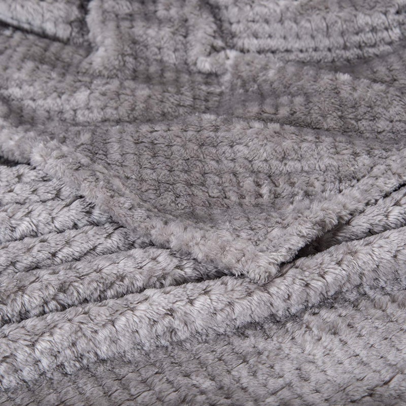 WONDER MIRACLE Fuzzy Throw Blanket, Plush Fleece Blankets for Adults, Toddler, Boys and Girls, Warm Soft Blankets and Throws for Bed, Couch, Sofa, Travel and Outdoor, Camping (Queen(80"x90"), XXL-Flint Gray) - Image 5